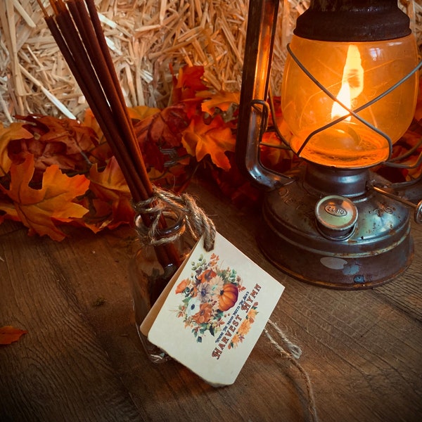 Harvest Hymn" - Viking Incense Sticks x 9 w/ Glass Container Pumpkin | Spice | Cinnamon | Clove | Honey