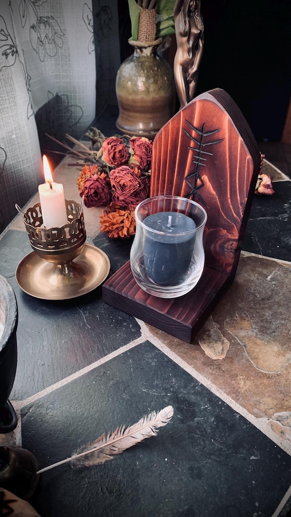 Honoring Freya | Wisdom | Protection | Cedar | Norse Pagan Altar | Altar Decor | Freya | Thor | Odin | Loki | Norse Runes