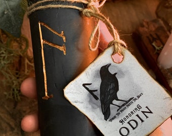 Odin Candle | Norse Candle | Pagan Candle | Altar Candle | Ritual Candle | Witchcraft Candle Gift | Pagan Spell Gift | Shamanic Candle