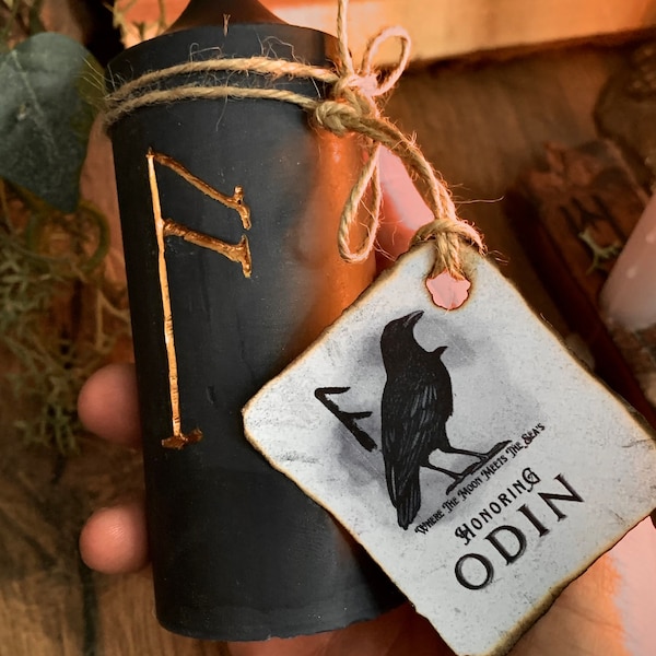 Odin Candle | Norse Candle | Pagan Candle | Altar Candle | Ritual Candle | Witchcraft Candle Gift | Pagan Spell Gift | Shamanic Candle