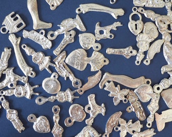 Mexican Milagritos Charms | Silver Ex Votos, Assorted Miracles