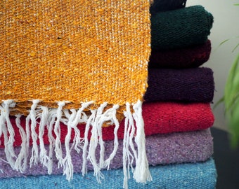 Large Handmade Mexican Blanket | Traditional Sarape Throw
