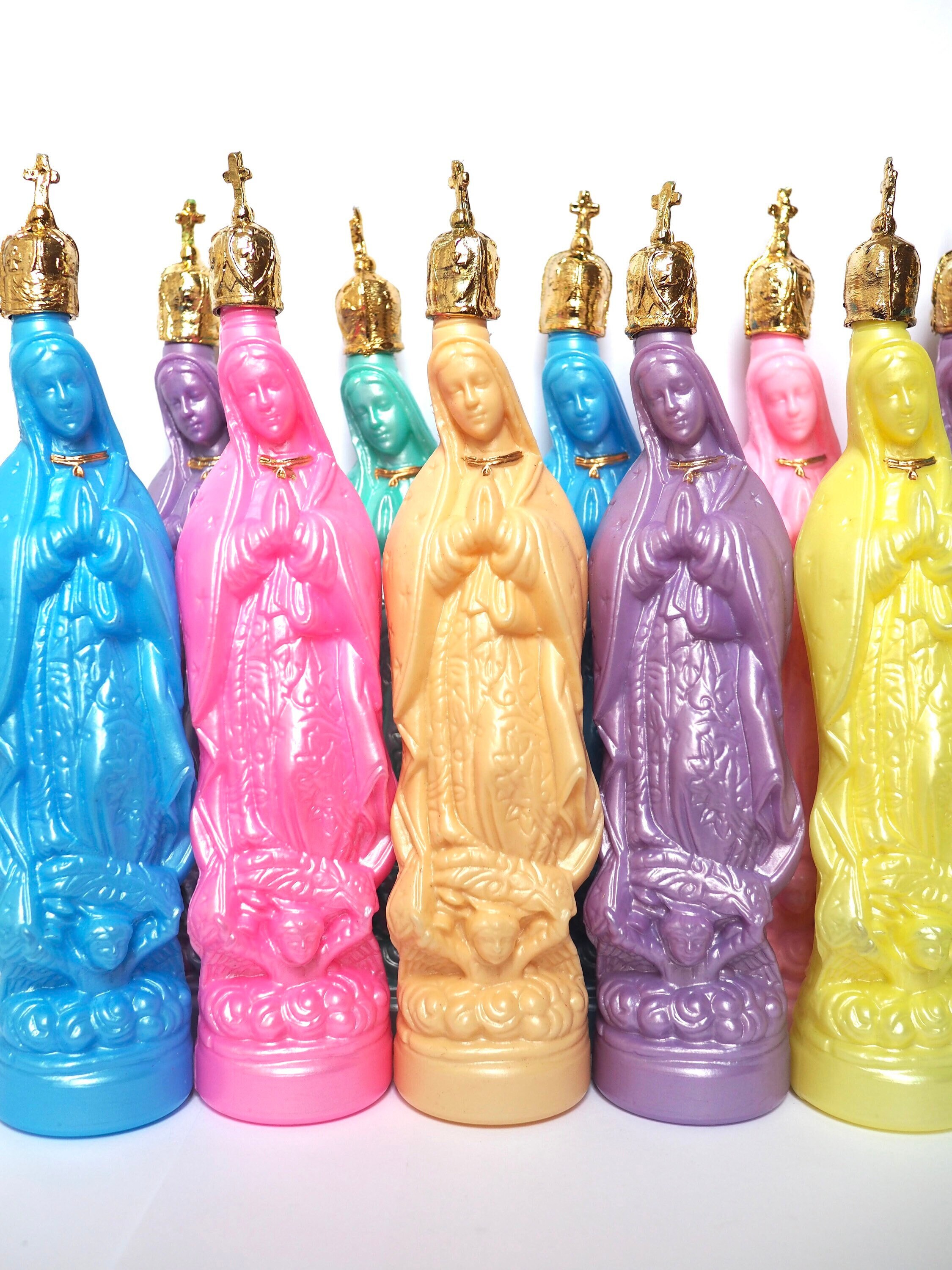 Our Lady of Guadalupe Holy Water Bottle | Lady of Guadalupe Statue |  Mexican Home Decor