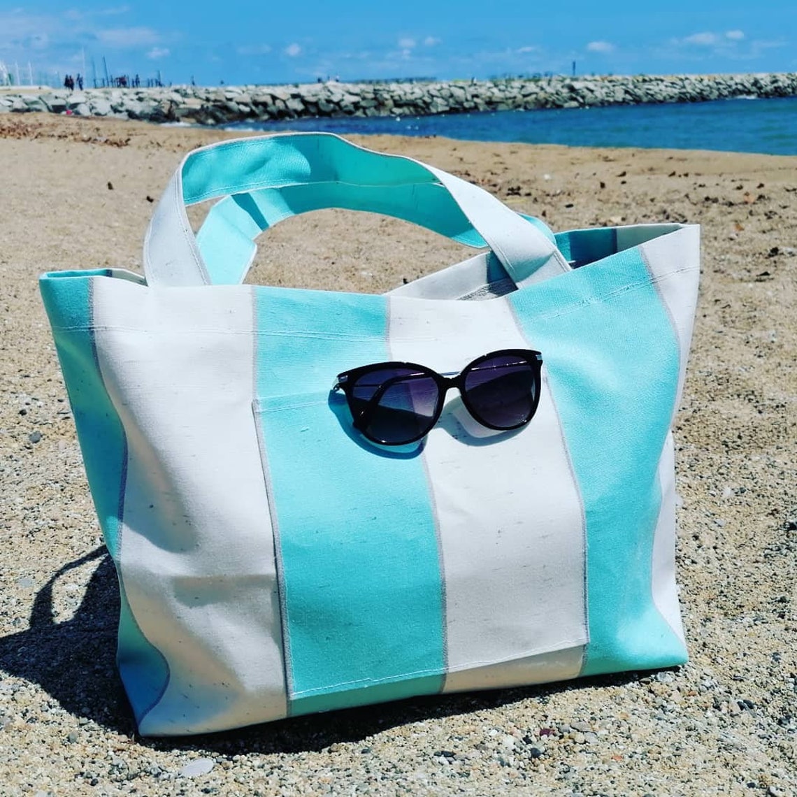 Beach Bag Summer Tote Bag Yellow Tote Beach Accesories - Etsy