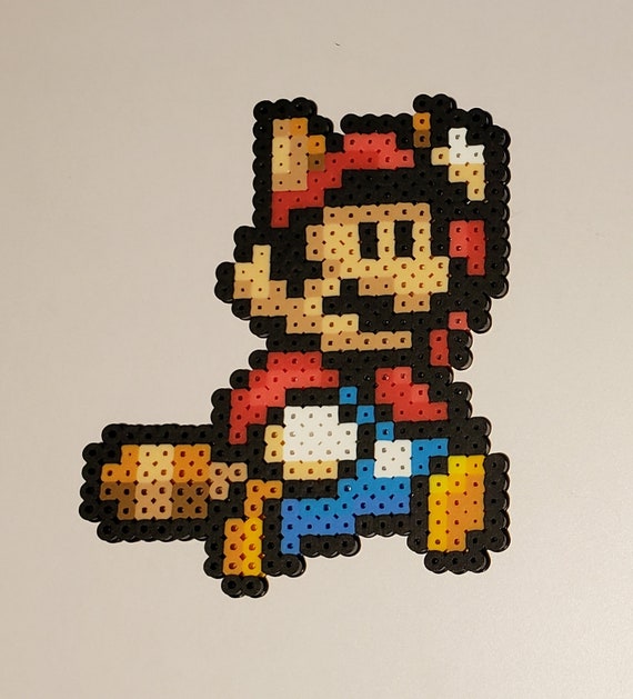 Mario Pixel Art Super Mario Perler Beads Mario Raccoon Suit SNES