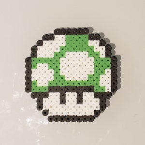 1UP Mushroom - Super Mario - SNES 16bit - Pixel Art - Made From Perler Beads