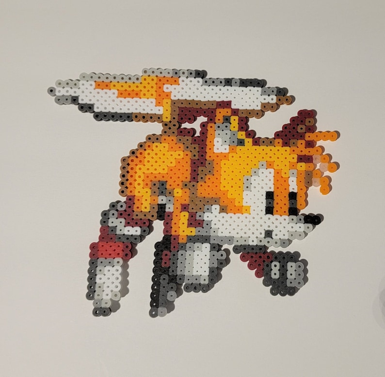 Sonic - Tails - Knuckles - Pixel Art - Made From Perler Beads - Etsy
