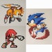 Sonic Tails Knuckles Pixel Art Made From Perler Beads - Etsy