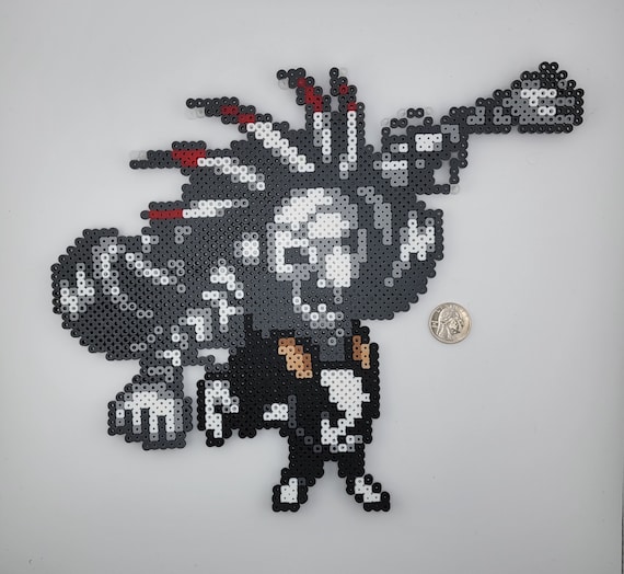 Pixel Art Black And White Perler Beads Dark Grey Perler Beads 2025