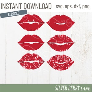 Lips Bundle SVG-Lips Kiss SVG-Lips svg-Lips shirt-Distressed Lips svg-Lips png file