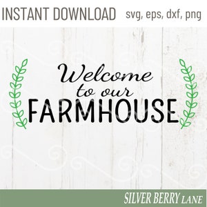 Farmhouse Welcome Svg-welcome Wreath Svg-farmhouse Svg-farm Sign Svg ...