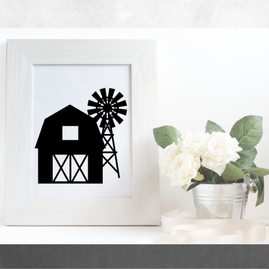 Barn Windmill Svg-farmhouse Svg-windmill Svg-barn Svg-barn Windmill