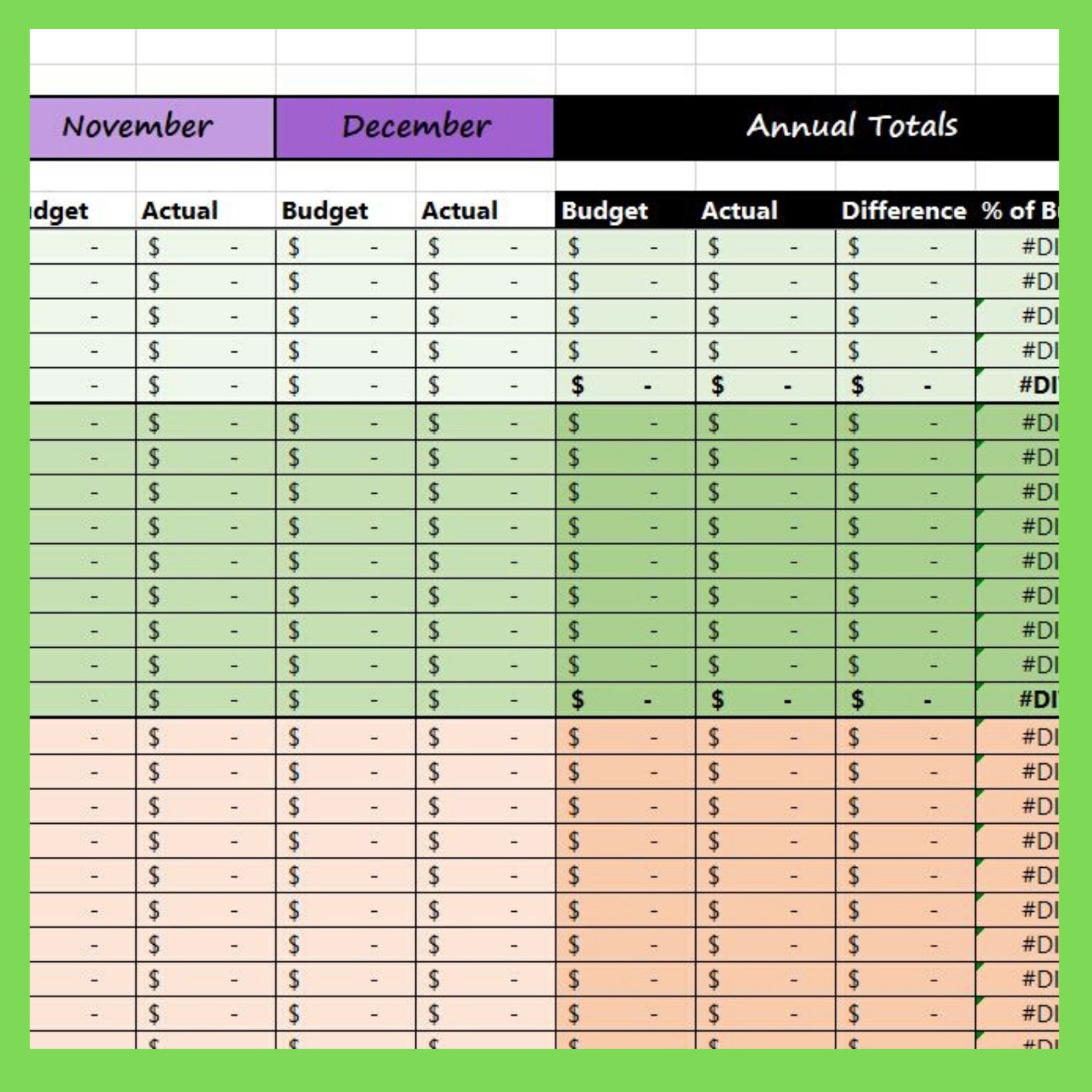 12 month simple budget tracker template fully editable worksheet