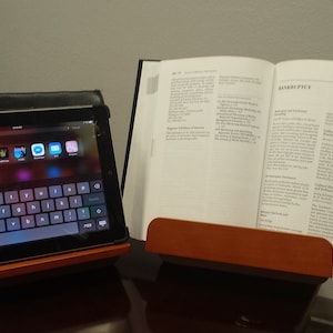 Wooden Book or Tablet Holder or Stand