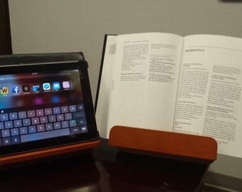 Wooden Book or Tablet Holder or Stand