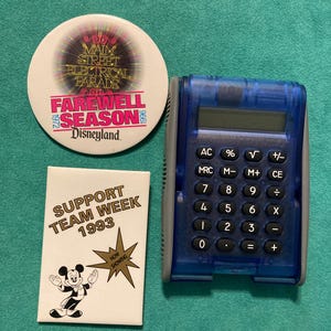 Walt Disney Cast Member Lot Items Small Calculator Main St Electrical Parade Pin Mickey Mouse