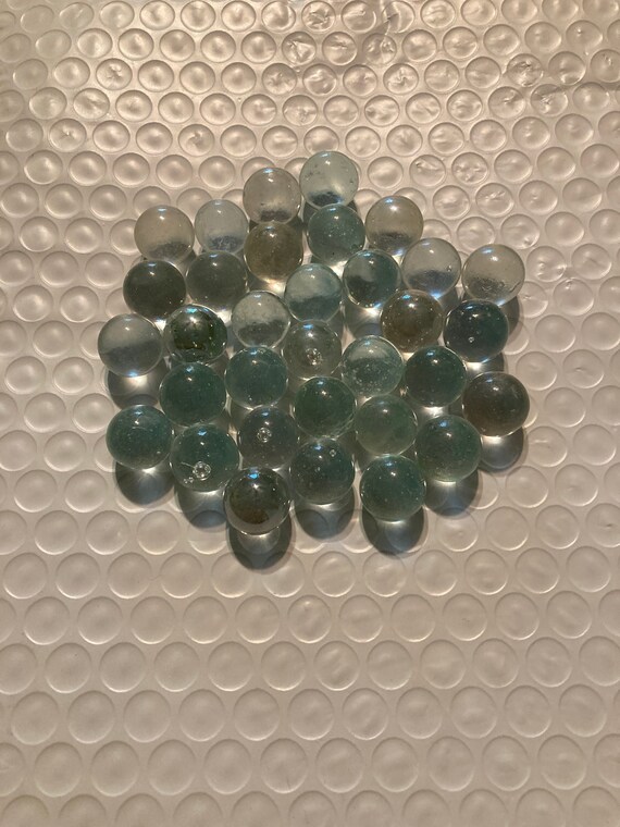 Round Glass Marbles Clear White Transparent Glass Gems Vase Etsy