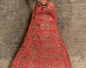 Topper Original Silver Starlight Brocade Evening Gown Dawn Doll Long Dress Damaged Collar