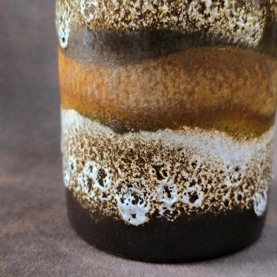 Vintage Vase With Handle Fat Lava 401-20 Scheurich West German