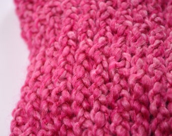 bright Pink no Wool Neck Warmer