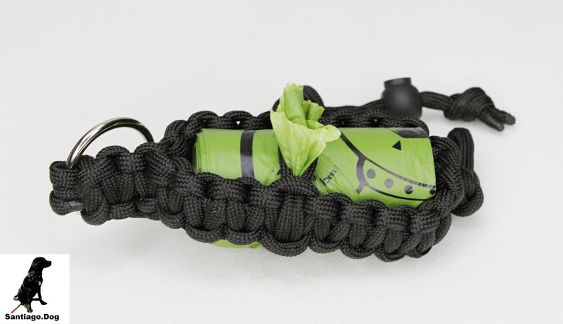 Practical Paracord bag dispenser Dog Friend with feces bag holder in lavender ros\u00e9