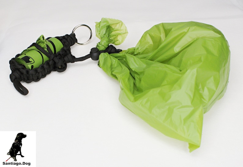 Practical Paracord bag dispenser Dog Friend with feces bag holder in lavender ros\u00e9