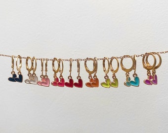Gold Plated Heart Huggies