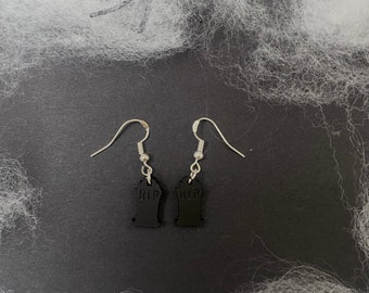 Halloween Gravestone Earrings