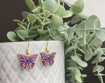 Gold Plated Butterfly Earrings