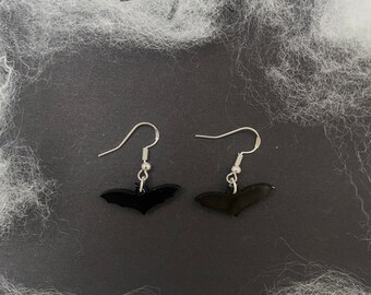 Halloween Black Bat Earrings