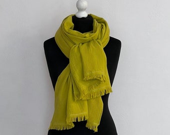 Women scarf, autumn shawl, unisex cotton muslin scarf, soft cotton scarf for men, oversized scarf, big boho shawl, huge wrap, Christmas gift