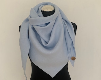 Wrap linen neck scarf, autumn shawl, soft linen scarf for women, oversized scarf, handmade loop linen scarf, birthday gift, Christmas gift