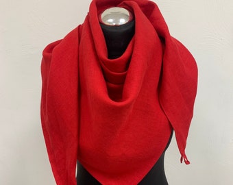 Wrap linen neck scarf, autumn shawl, soft linen scarf for women, oversized scarf, handmade loop linen scarf, birthday gift, Christmas gift