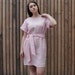 Wood Ear Edge Linen Round Neck Sleeveless Dress