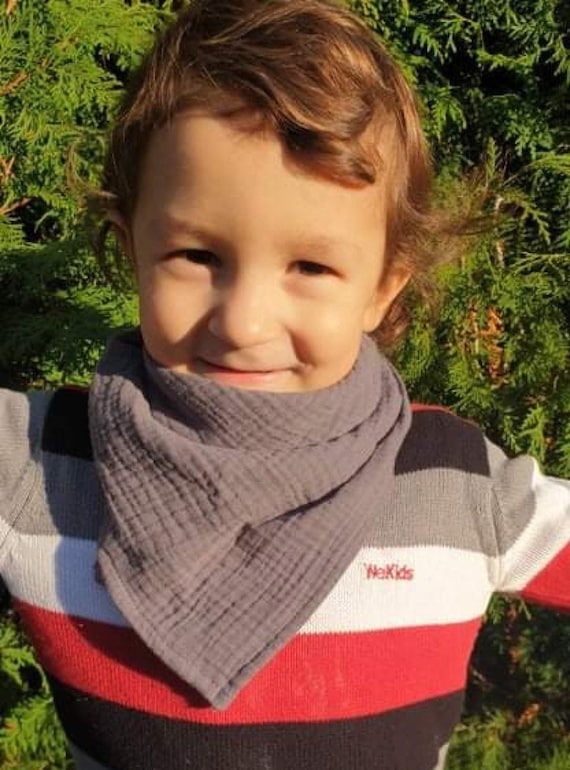 Cotton Muslin Neck Scarf Bandana, Baby Scarf, Kids Scarf