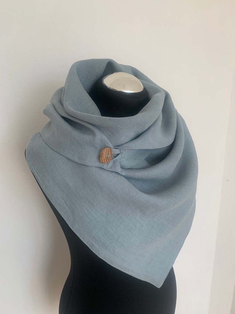 Wrap Linen Neck Scarf Autumn Shawl Soft Linen Scarf for Etsy