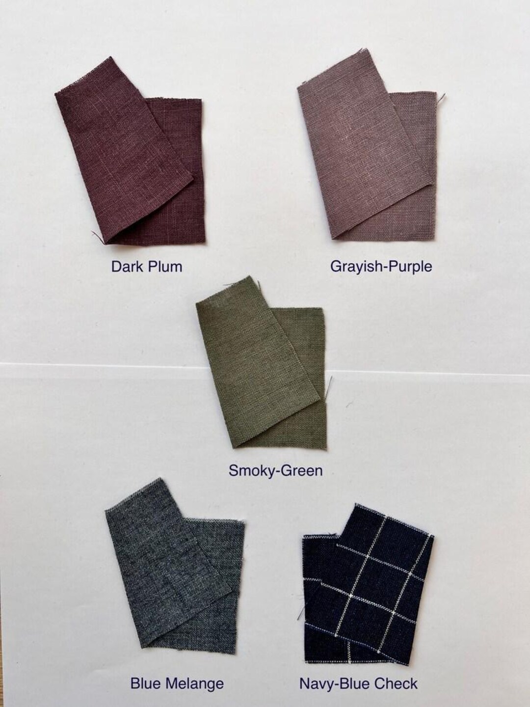 Stonewashed Sample Linen Fabric Samples: Medium Weight, Stonewashed European Linen - Etsy