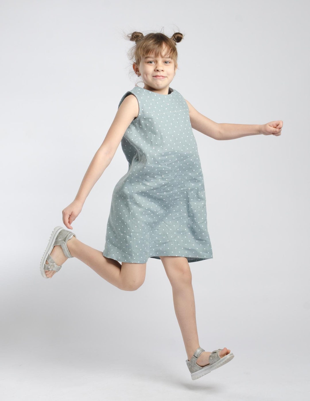 Linen Sleeveless Dress for Girl, Toddler Linen Dress, Linen Clothing
