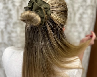 Coletero de muselina de algodón: una goma para el pelo suave y ecológica