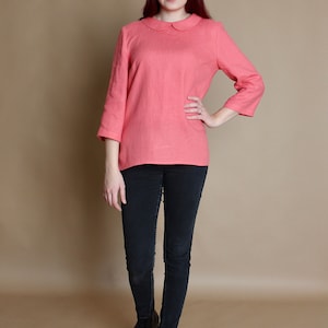 SEESAW Linen Button Back Cowl Top Black