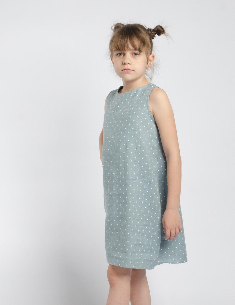 Linen Sleeveless Dress for Girl Toddler Linen Dress Linen Etsy