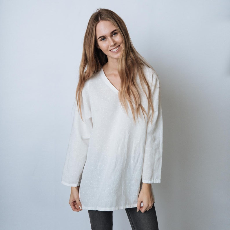 long linen shirt womens