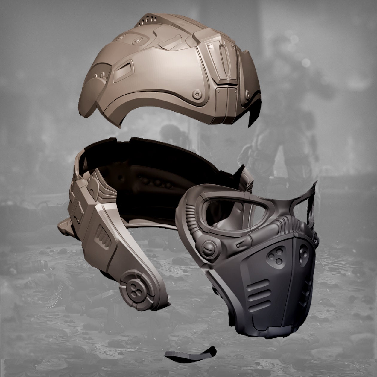 Gears of War Inspired Clayton Carmine Helmet File Etsy UK