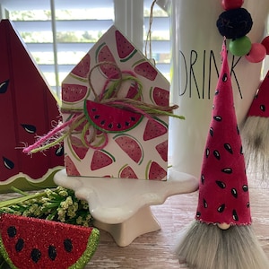 Watermelon Tiered Tray Accessories  !!!!  Summer Collection**TieredTray *Summer Decor*CountryDecor*FarmhouseDecor*KitchenDecor*