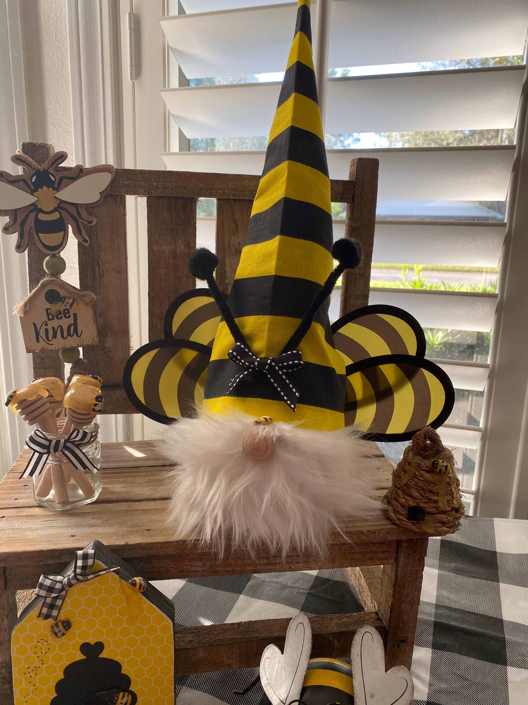 Bumble Bee Garden Gnome, Bumble Bees Decorations