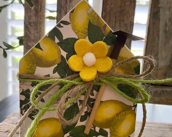 New!!Gardening Lemons Summer Sign !! *Gnome*TieredTrayDisplay*LemonDecor*SummerDecor*CountryDecor*TierTrayAccessories*Woodhouse*SpringDecor*