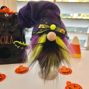 Halloween Bat Gnome *Gost*FallDecor*HalloweenDecor*FallGnome*WitchGnome*CandyCorn*FauxLollipop*HalloweenGnome*tieredtraydecor*Bat*