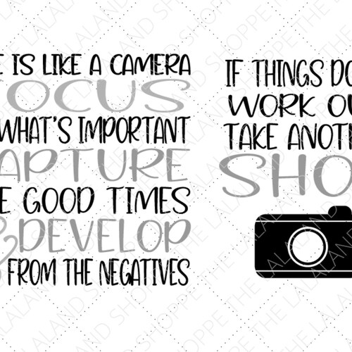 Life is Like a Camera SVG Camera Svg Photography Svg Etsy