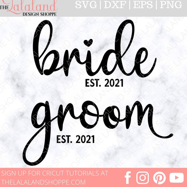Bride and Groom SVG, Wedding svg, Mr and Mrs Svg, Wedding Mask svg, bride groom t-shirt svg, bride svg, groom svg, established 2021 svg, dxf