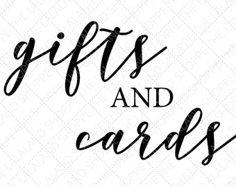 Wedding svg, Gifts and Cards SVG, wedding sign svg, gifts and cards sign svg, Wedding DIY Design, Reception Sign svg, cut file for Cricut